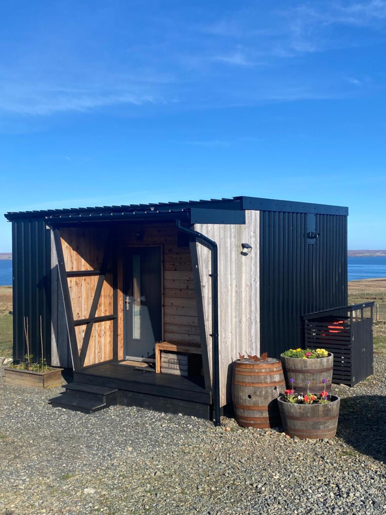 Unique Luxurious Cabin On Sea View Working Croft Garrabost Exterior foto